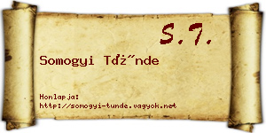 Somogyi Tünde névjegykártya