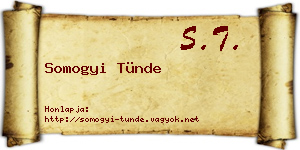 Somogyi Tünde névjegykártya